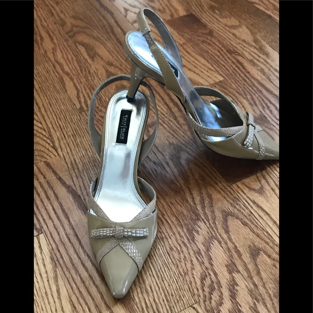 White House Black Market Sling Back Heels